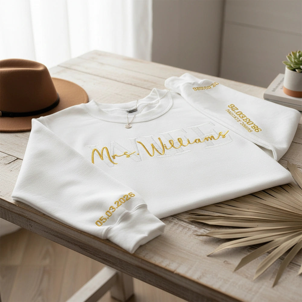 Custom Personalized Wedding Gift Accessory with Gold Text product photo