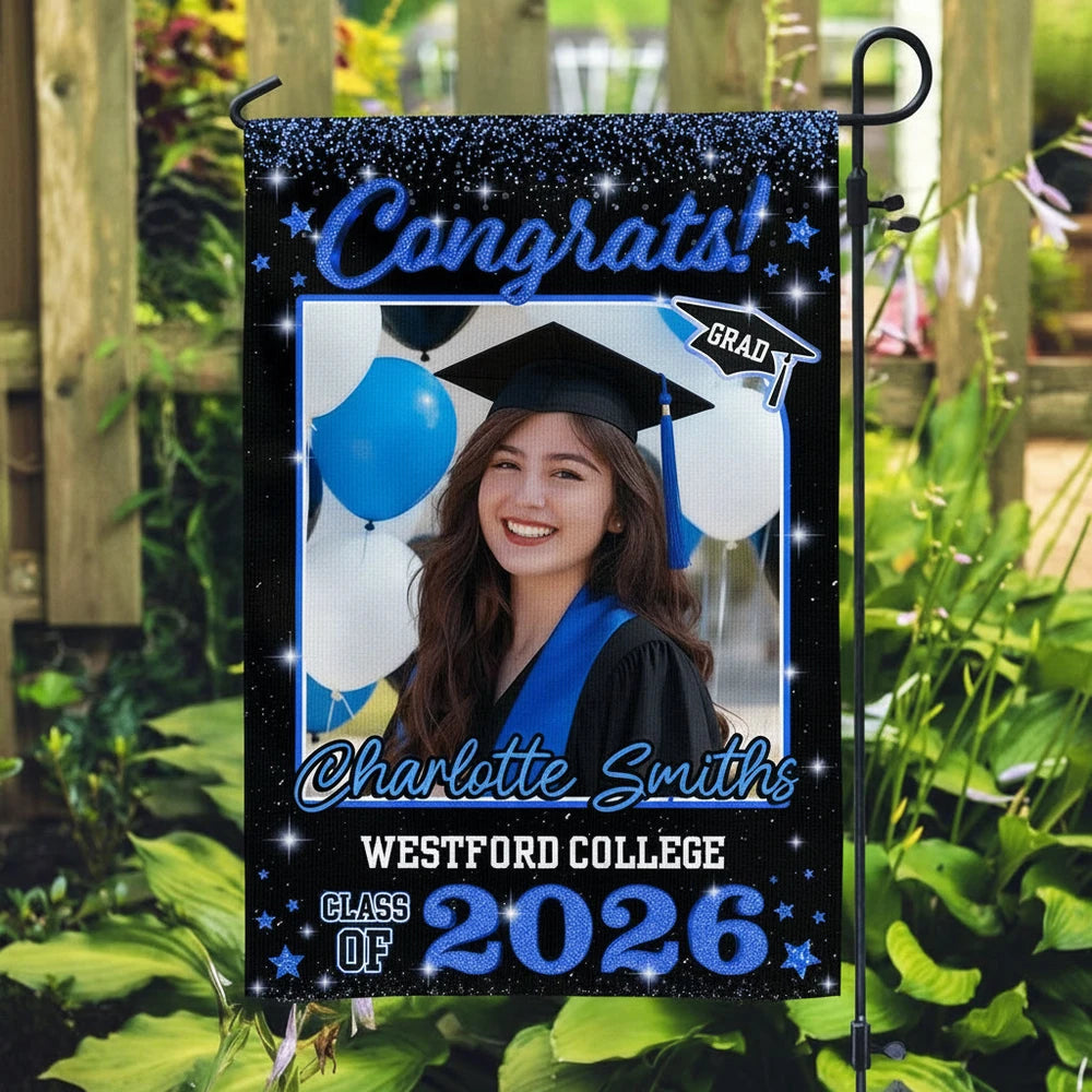 Custom Photo Upload Graduation Home Decor with Congrats product photo
