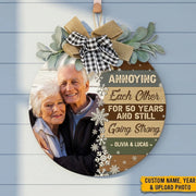 Custom Photo Door Sign with Annoying Each Other and Going Strong product photo