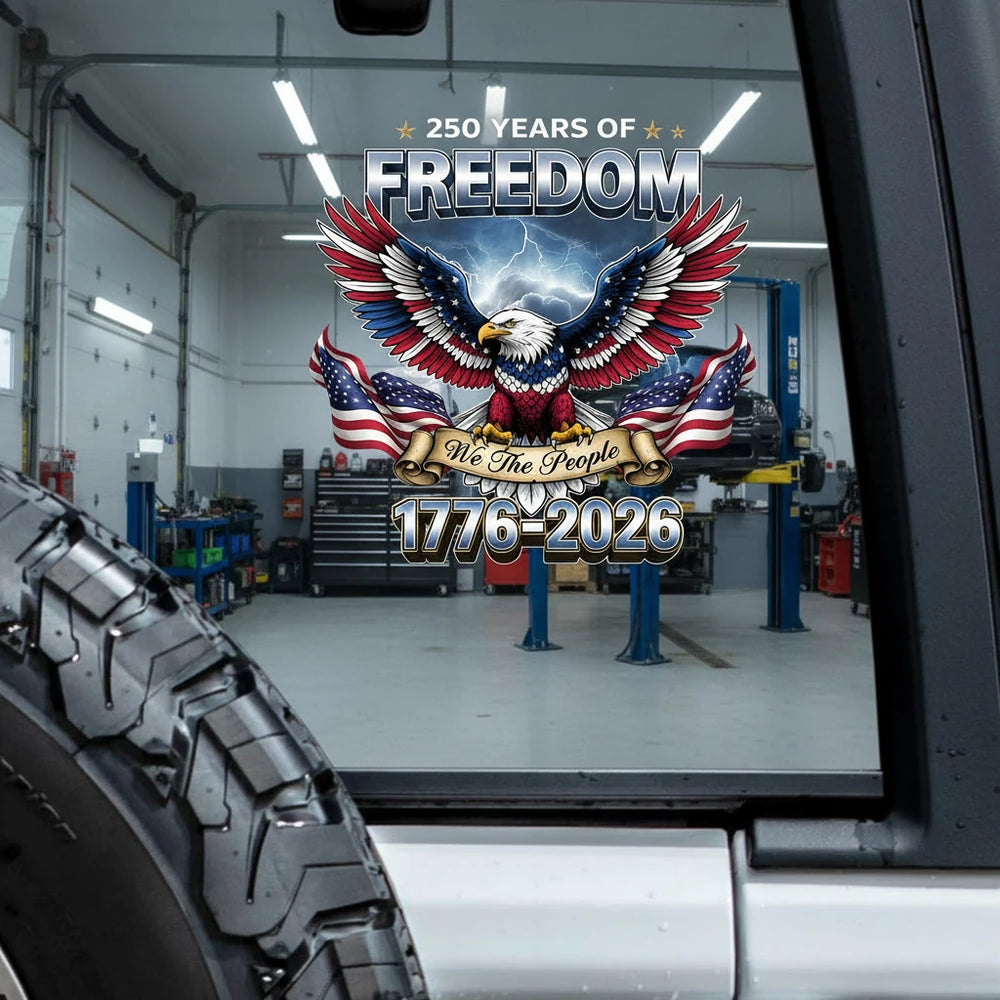Custom Upload Sticker with Bald Eagle and 250 Years of Freedom product photo