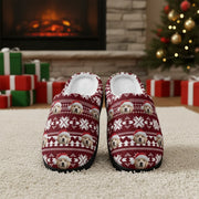 Custom Photo Upload Slippers with Christmas Sweater Pattern product photo