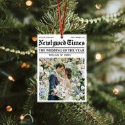 Custom Photo Wedding Accessory with Newlywed Times Newspaper Design product photo