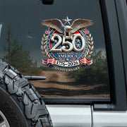 Custom Photo Upload Eagle and American Flag Sticker product photo