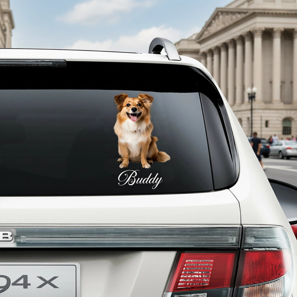 Custom Photo Upload Dog Sticker for Car Window product photo