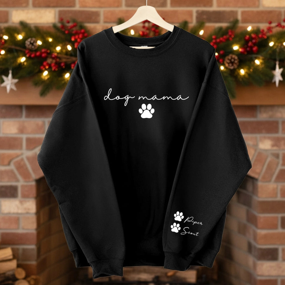 Custom Personalized Dog Mama Sweater with Paw Prints product photo