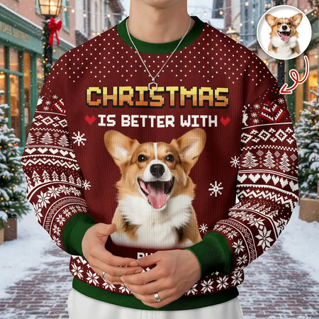 Custom Photo Upload Christmas Is Better With Sweater product photo