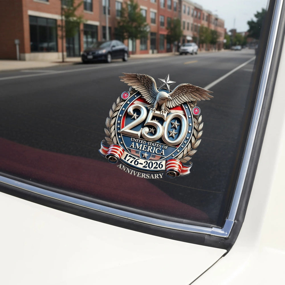 Custom Photo Upload Eagle and American Flag Sticker product photo