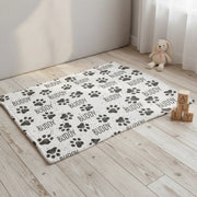 Custom Personalized Blanket with Blue Paw Prints product photo
