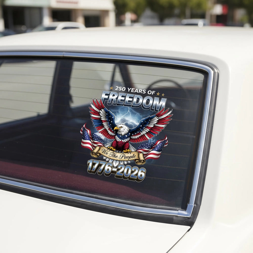 Custom Upload Sticker with Bald Eagle and 250 Years of Freedom product photo