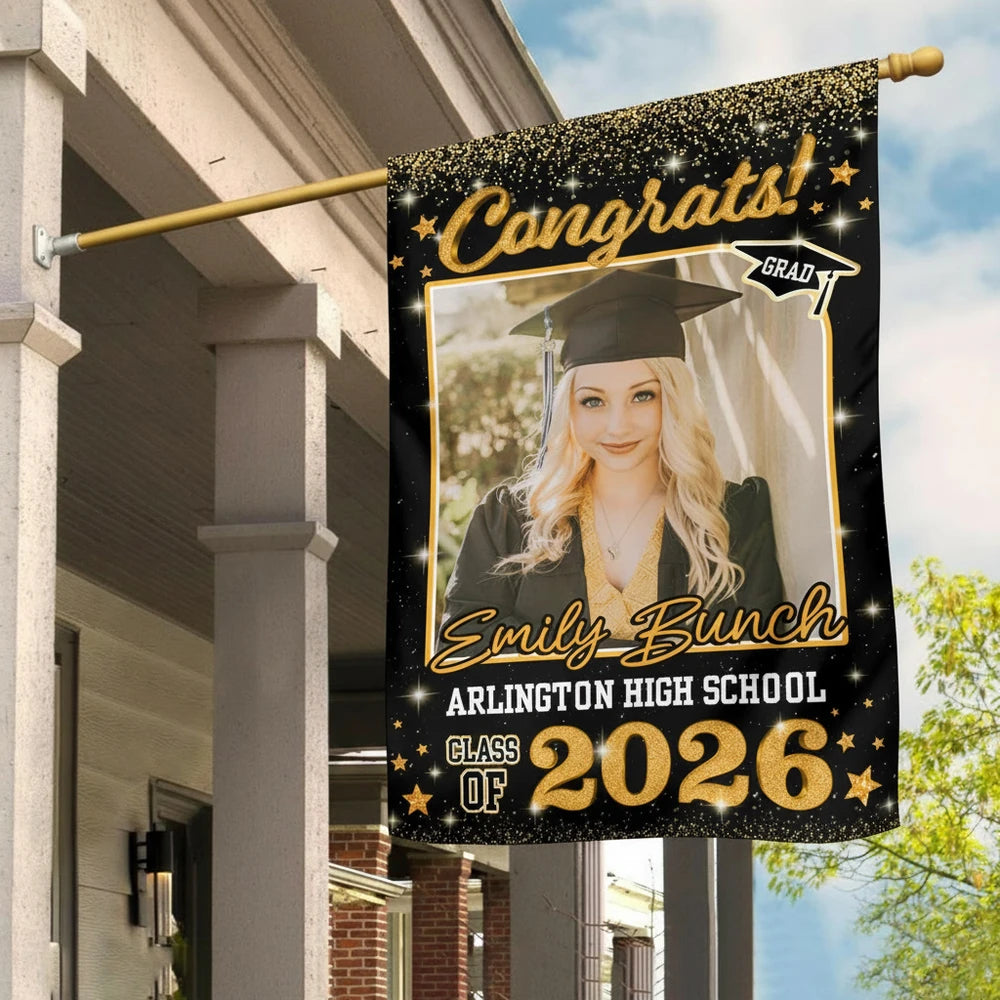 Custom Photo Upload Graduation Home Decor with Congrats product photo