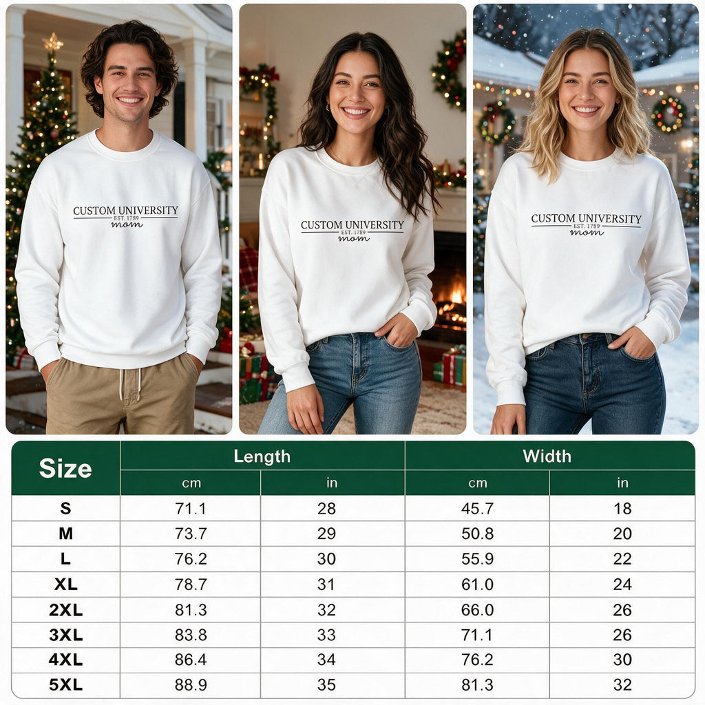Custom Personalized University Sweatshirt with EST. 1789 VM8TF