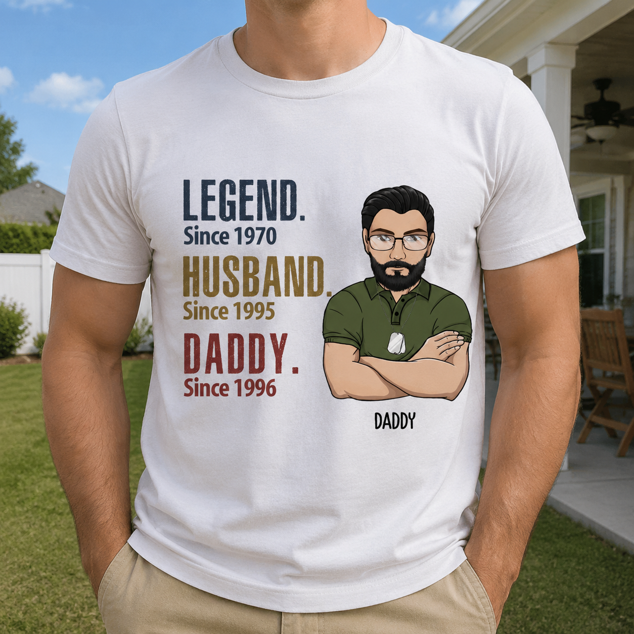 Custom Legend Husband Grandpa T-Shirt — Gift for Him 2ZYXX