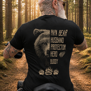 Custom Papa Bear Husband T-Shirt — Gift for Him DJ2D2