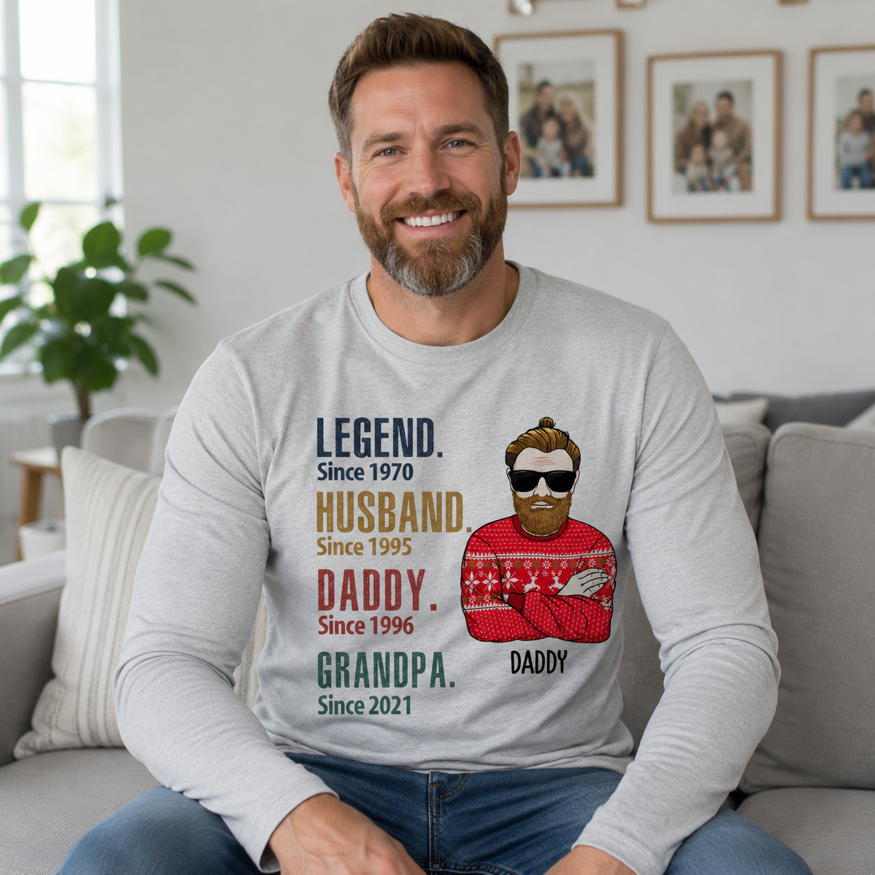 Custom Legend Husband Grandpa T-Shirt — Gift for Him 2ZYXX