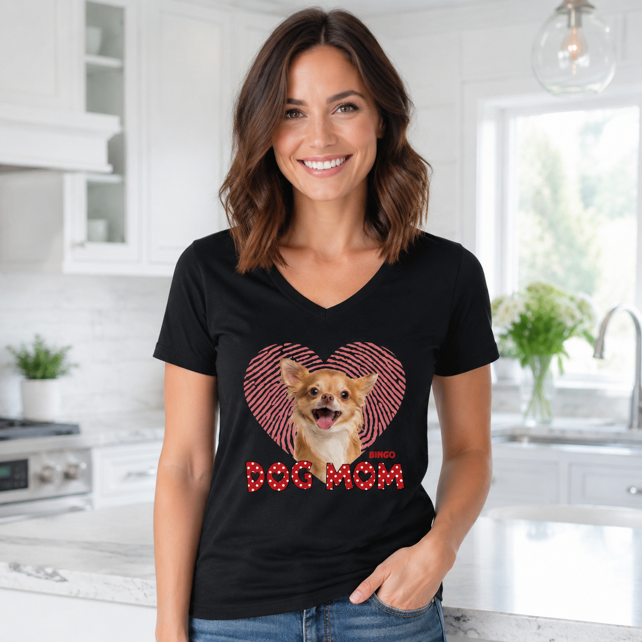Custom Dog Mom T-Shirt — Gift for Dog Mom SXRYR