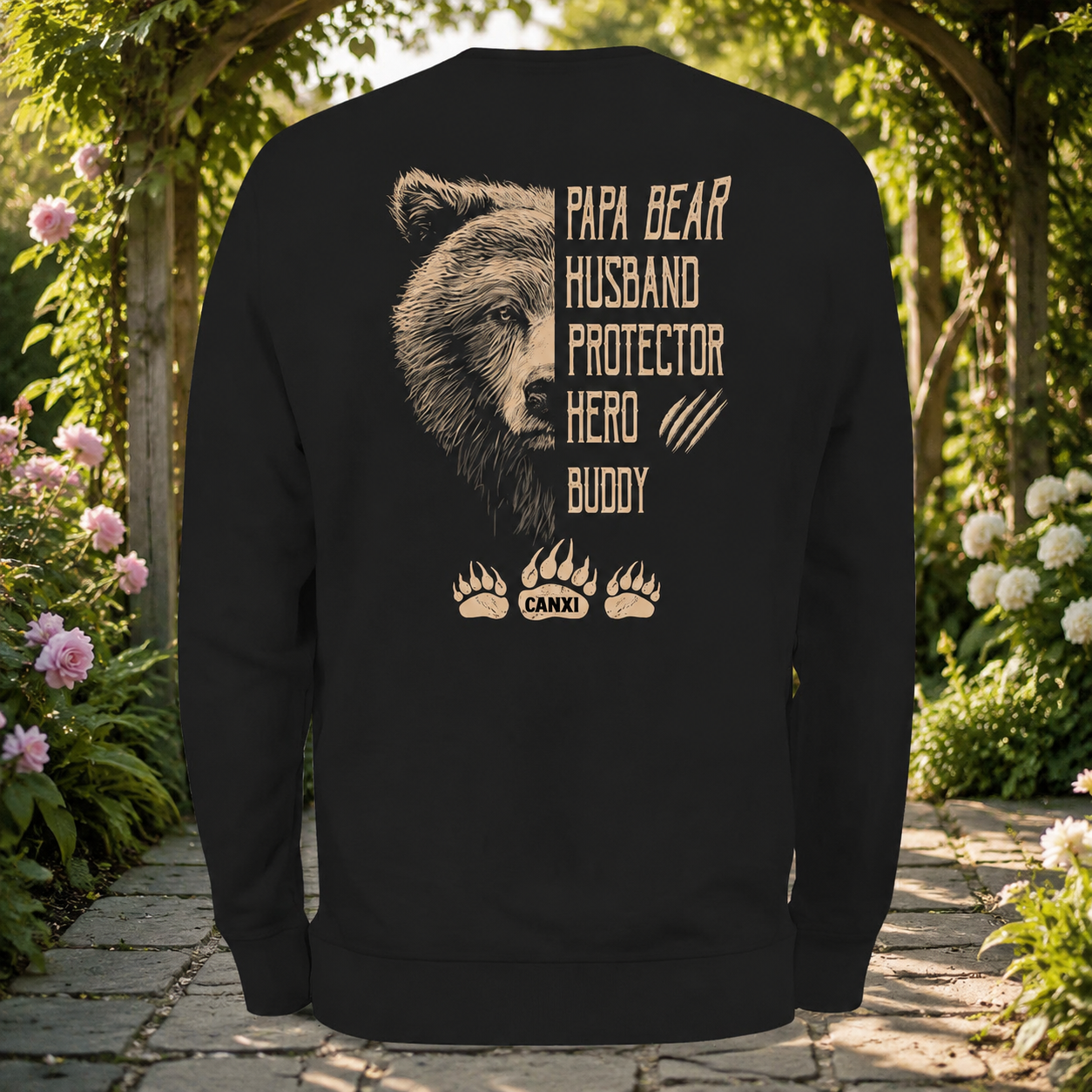 Custom Papa Bear Husband T-Shirt — Gift for Him DJ2D2