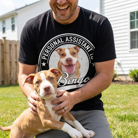 Custom Personal Assistant Dog Cat Pet T-Shirt — Gift for Pet Lovers V4FYQ