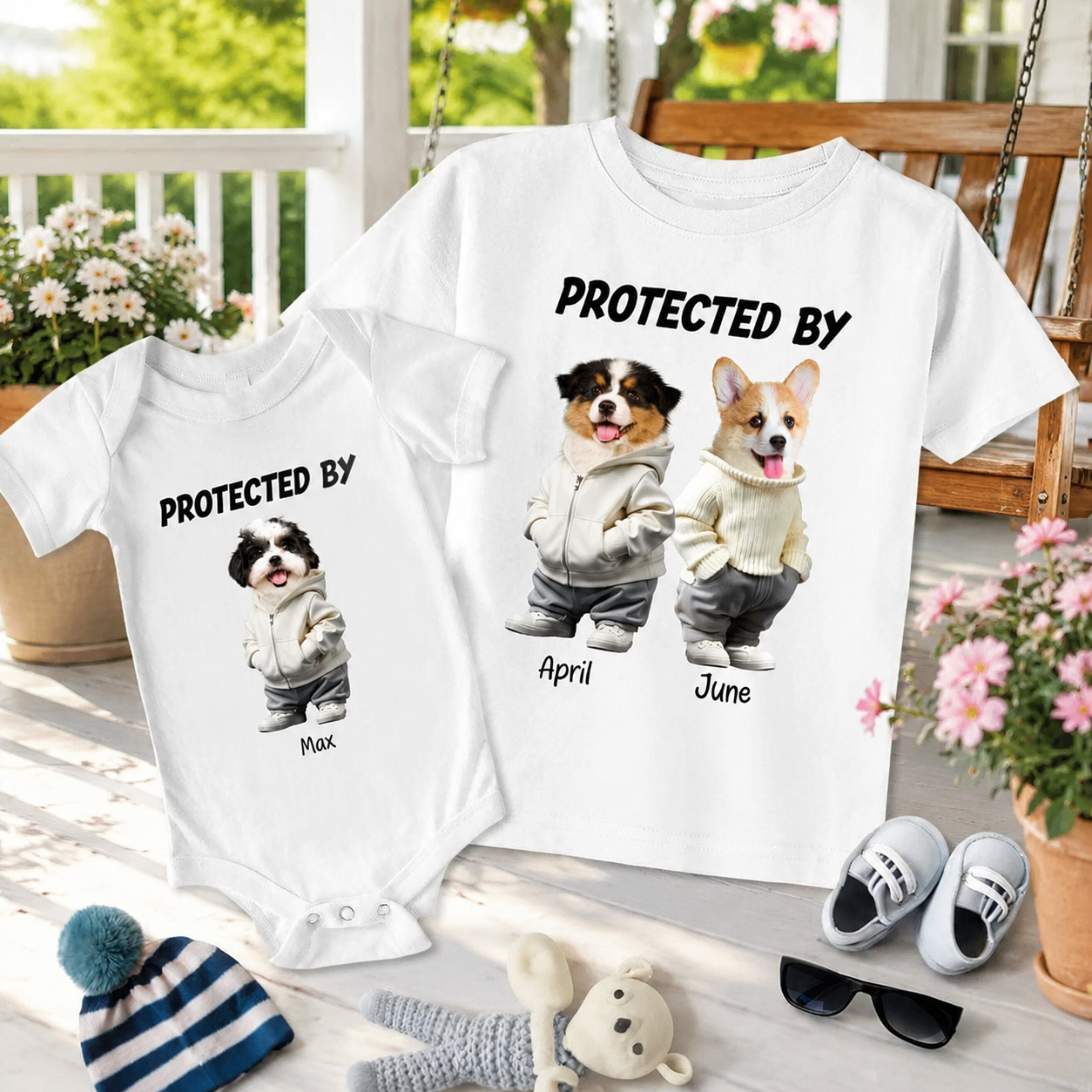 Custom Unconditional Love Furry Baby T-Shirt — Gift for Dog Lovers 24X5G
