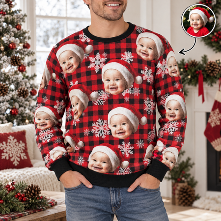 Custom Funny Family Face Ugly Sweater Christmas Gift NRV9D