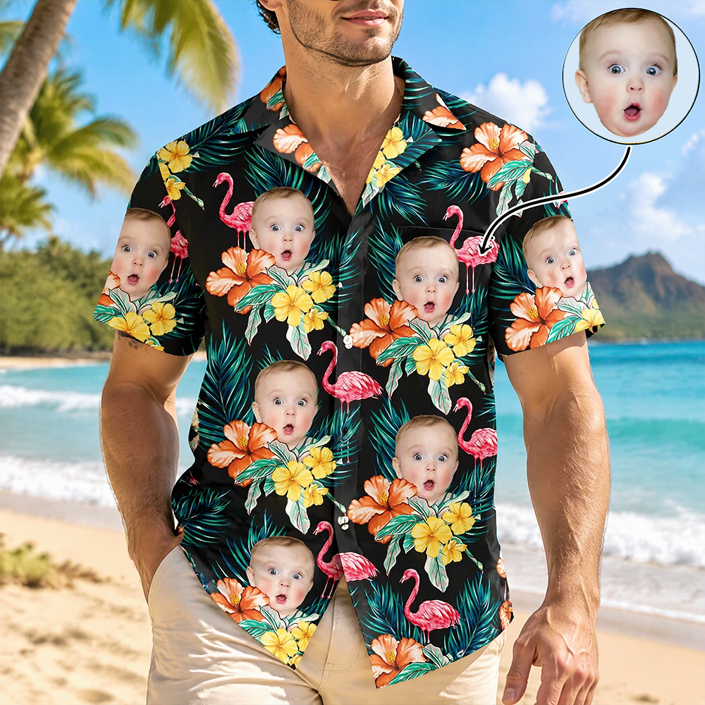 Custom Funny Kid Flamingo Hawaii Shirt — Family Gift RHUSA