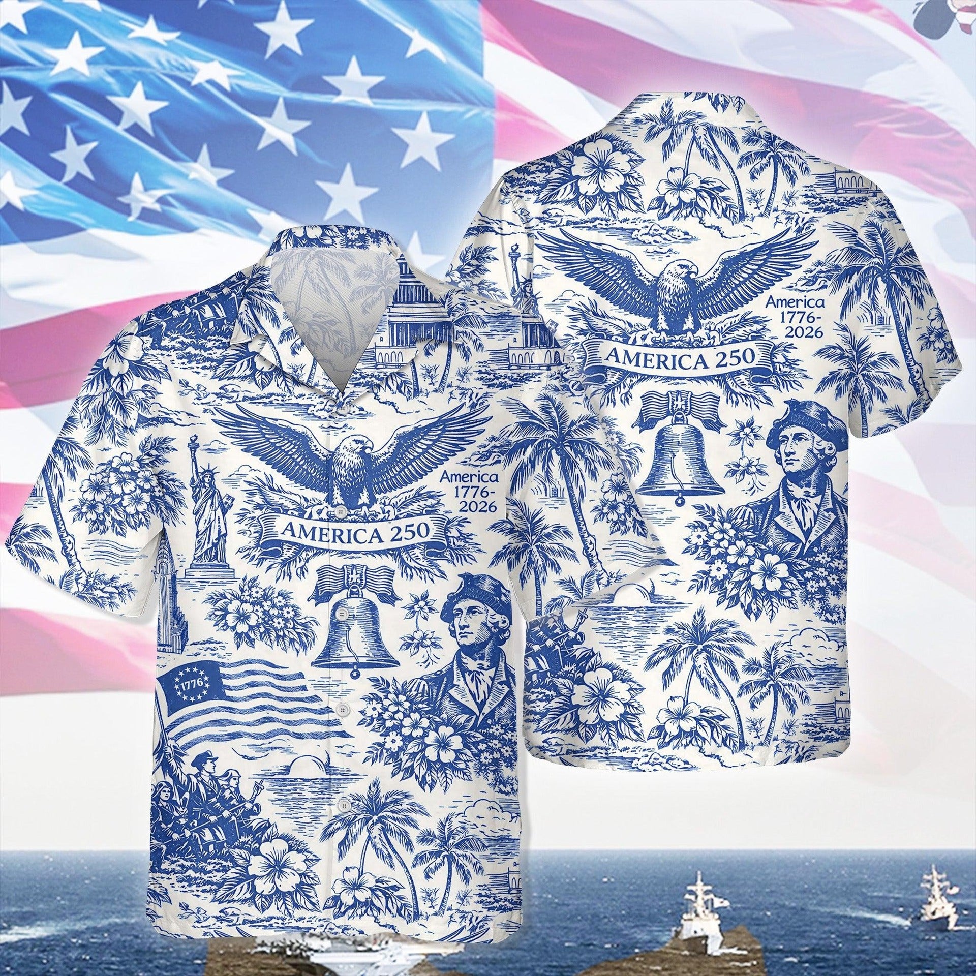 USA 250 custom patriotic gift - Personalized American pride apparel from GoldMonkey Print