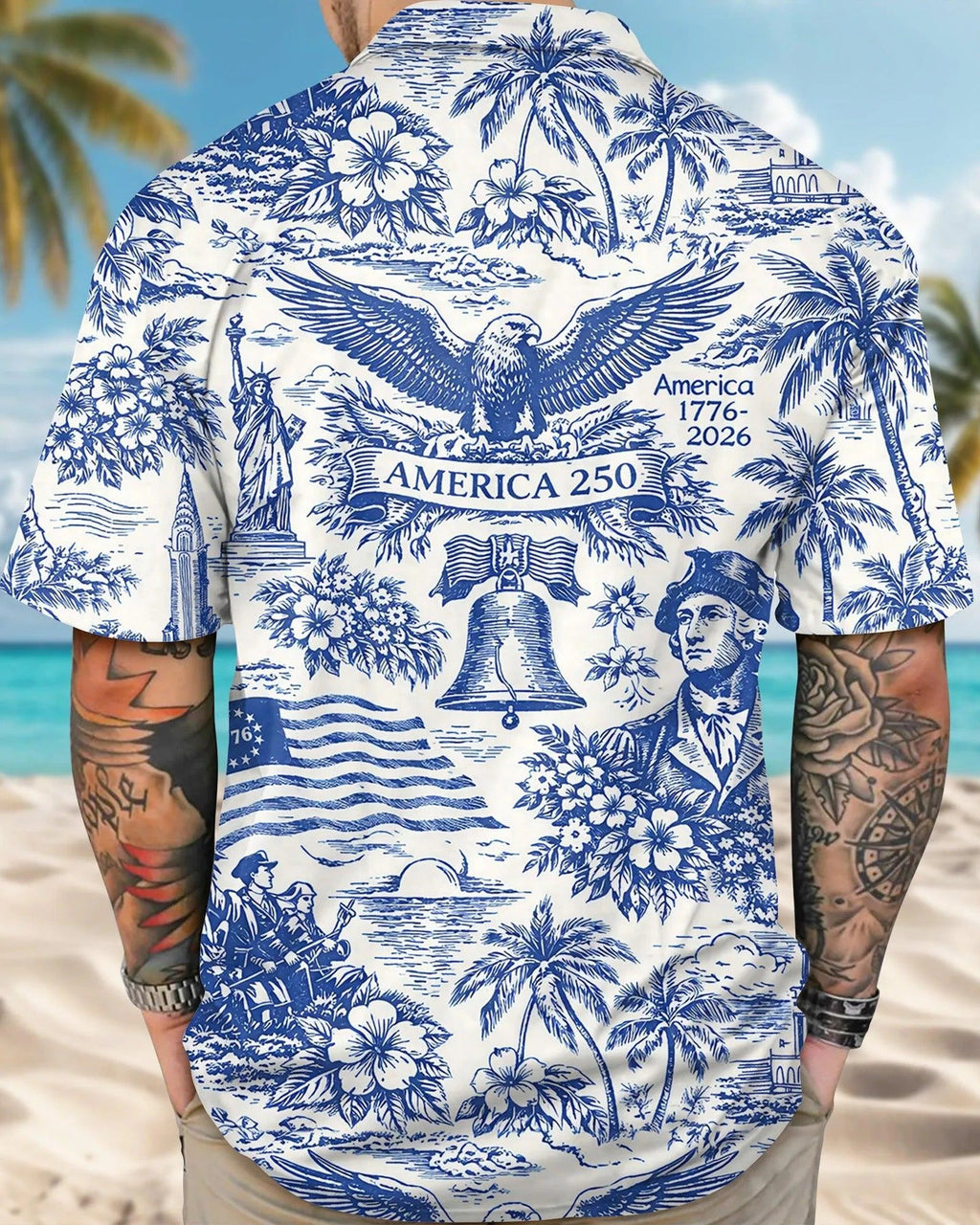 USA 250 custom patriotic gift - Personalized American pride apparel from GoldMonkey Print