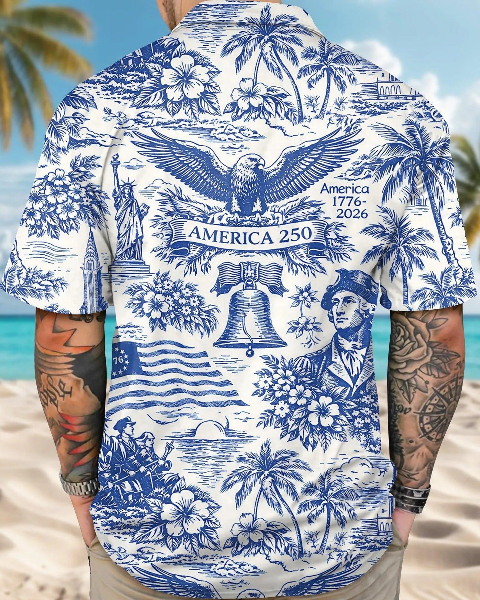 USA 250 custom patriotic gift - Personalized American pride apparel from GoldMonkey Print