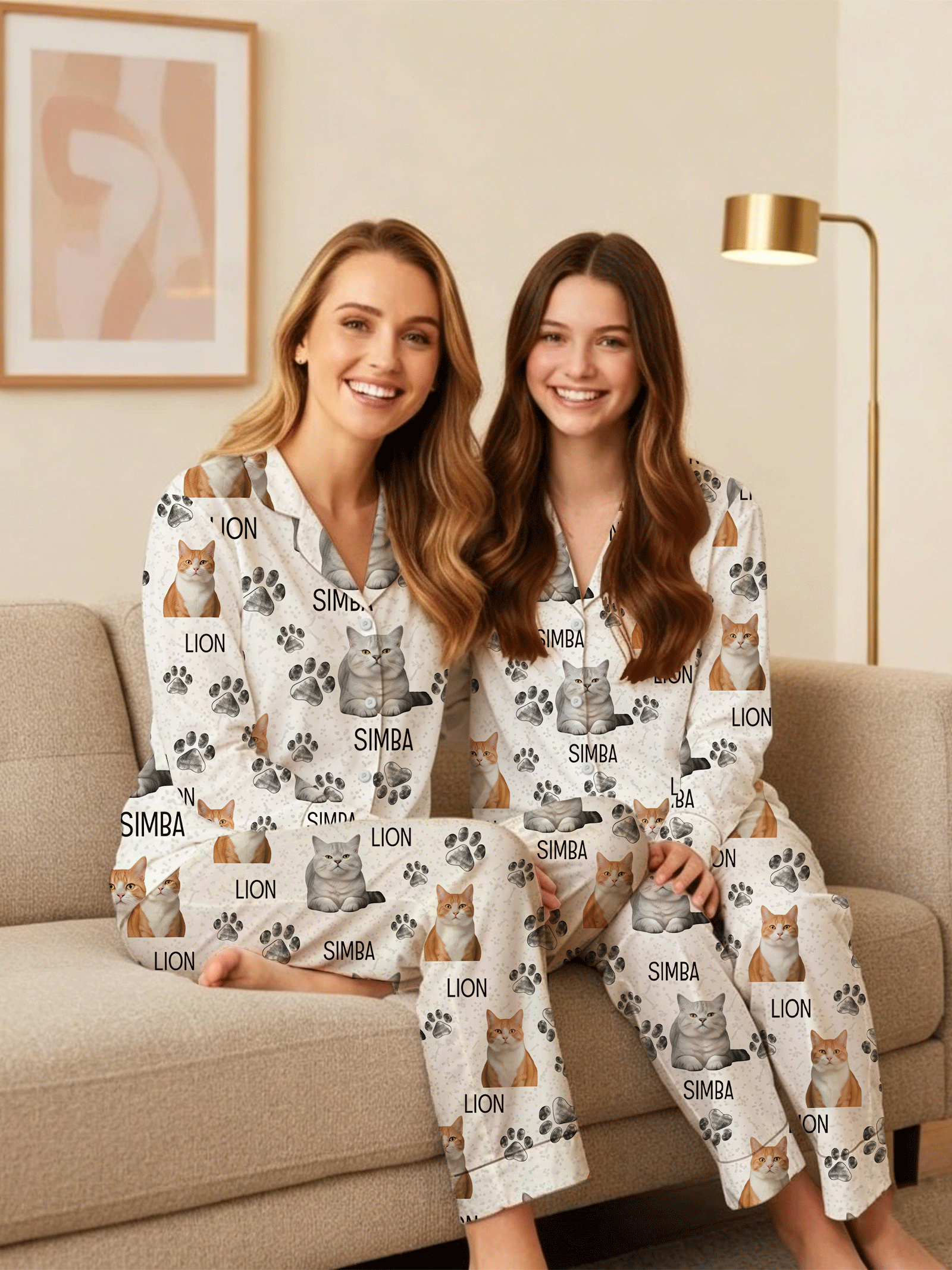 Custom pajama set - Personalized sleepwear gift from GoldMonkey Print