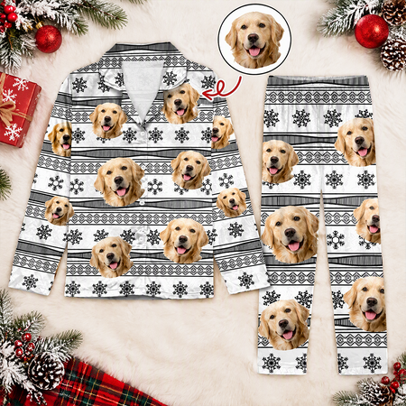 Custom Dog Aboriginal Pattern Family Pajamas — Family Gift G2NT2