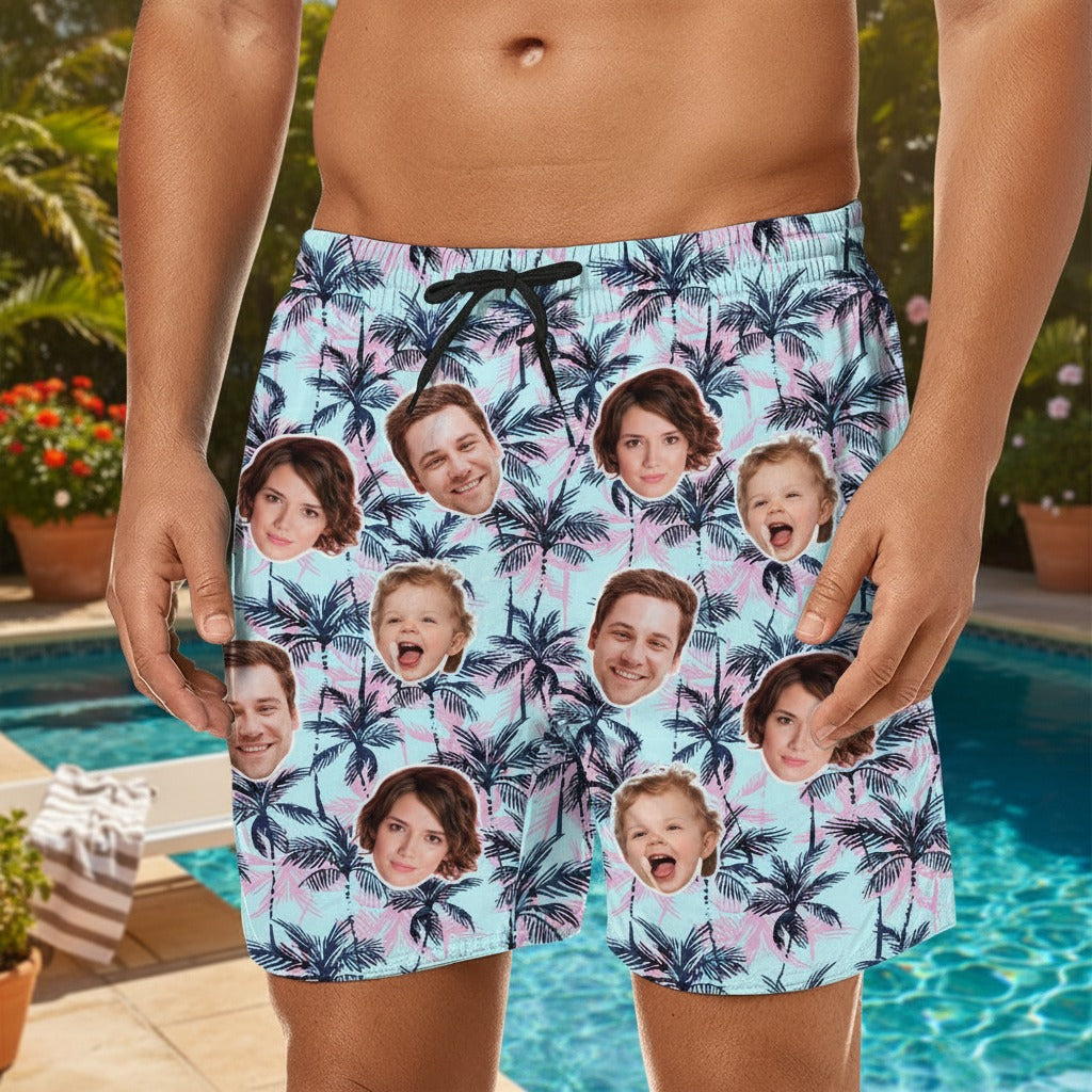 Custom Human Face Family Beach Short 98T7S
