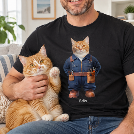Custom Cool Dog Cat Career T-Shirt — Gift for Dad WPHRV