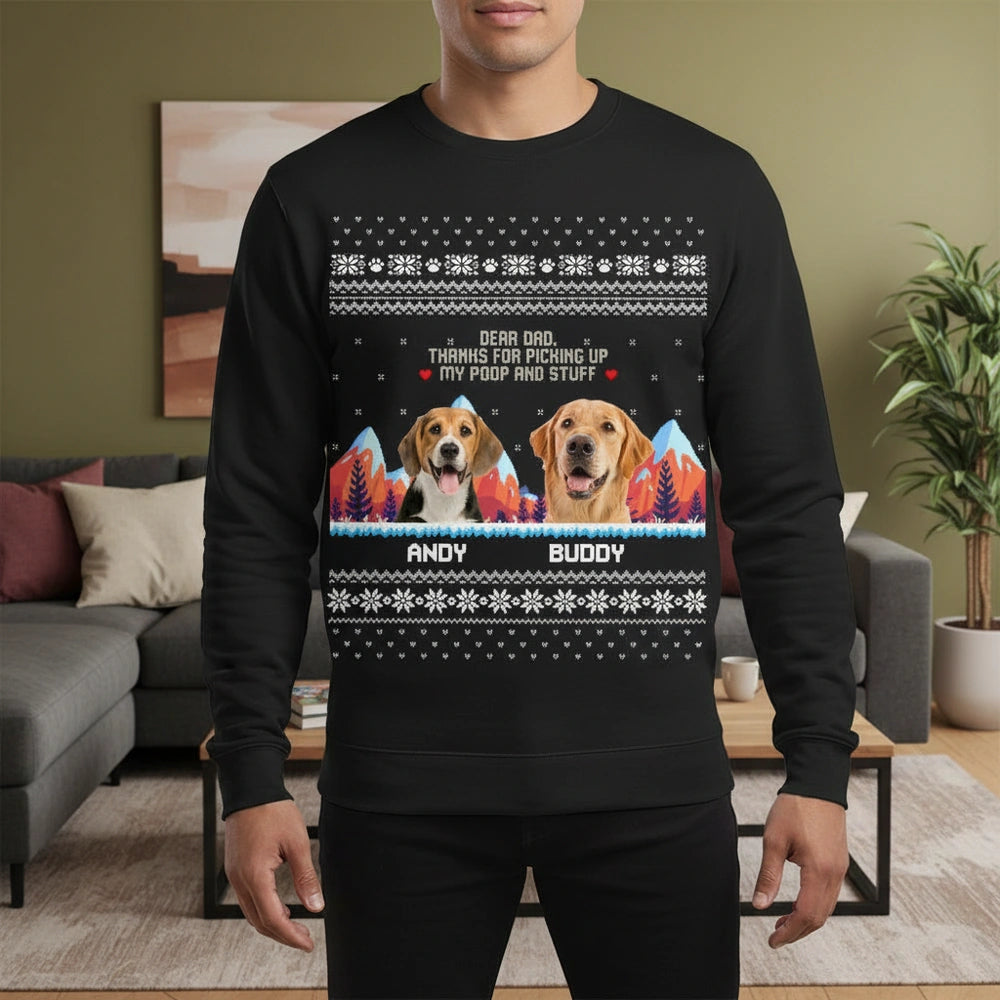 Custom Photo Upload Sweater with Ugly Christmas Design for Dog Lovers lifestyle photo