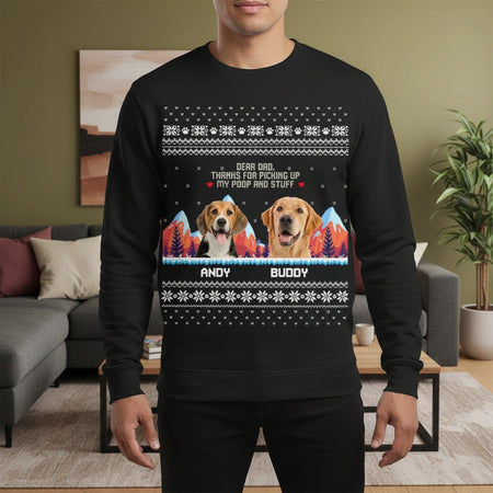 Custom Photo Upload Sweater with Ugly Christmas Design for Dog Lovers lifestyle photo
