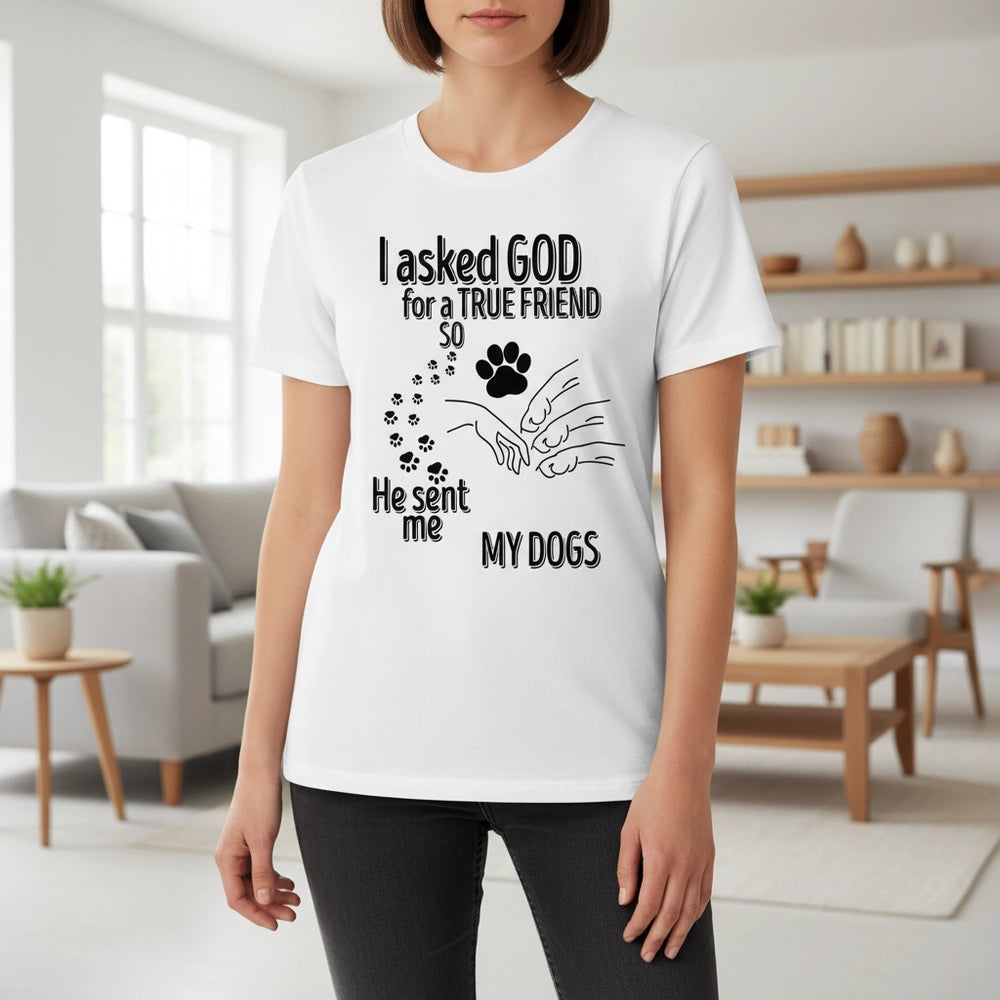 Custom Personalized Hoodie with I Asked God for a True Friend Design lifestyle photo