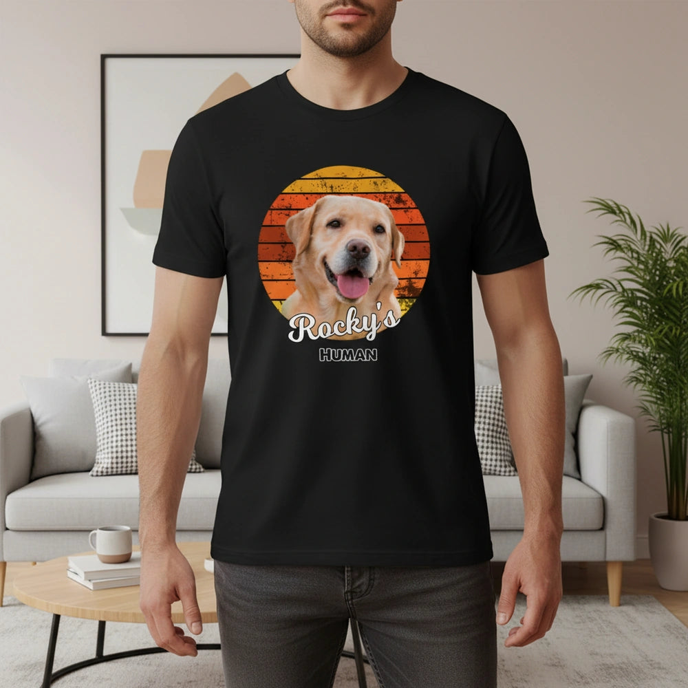 Vintage Retro Sunset Dog T-shirt lifestyle photo