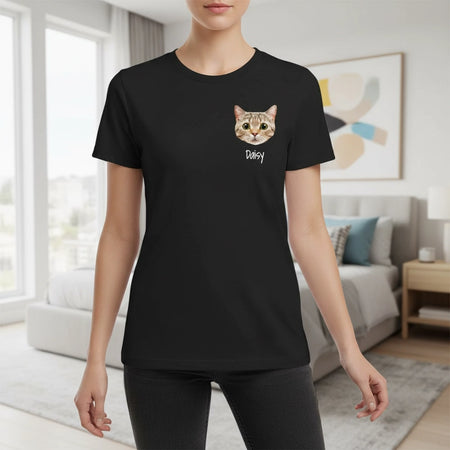 Custom Photo Upload Hoodie with Cat Face lifestyle photo