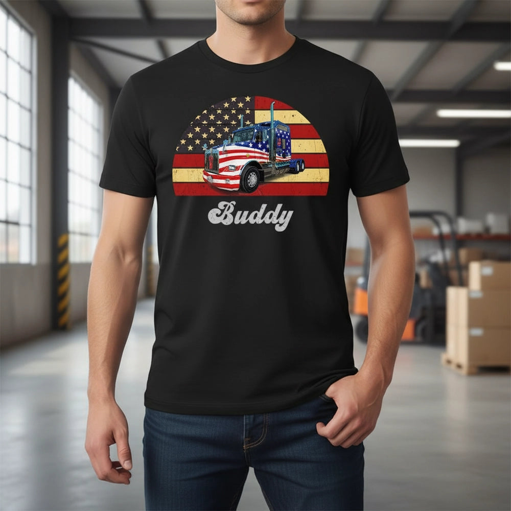 Custom Photo Big Truck Vintage Car T-Shirt lifestyle photo