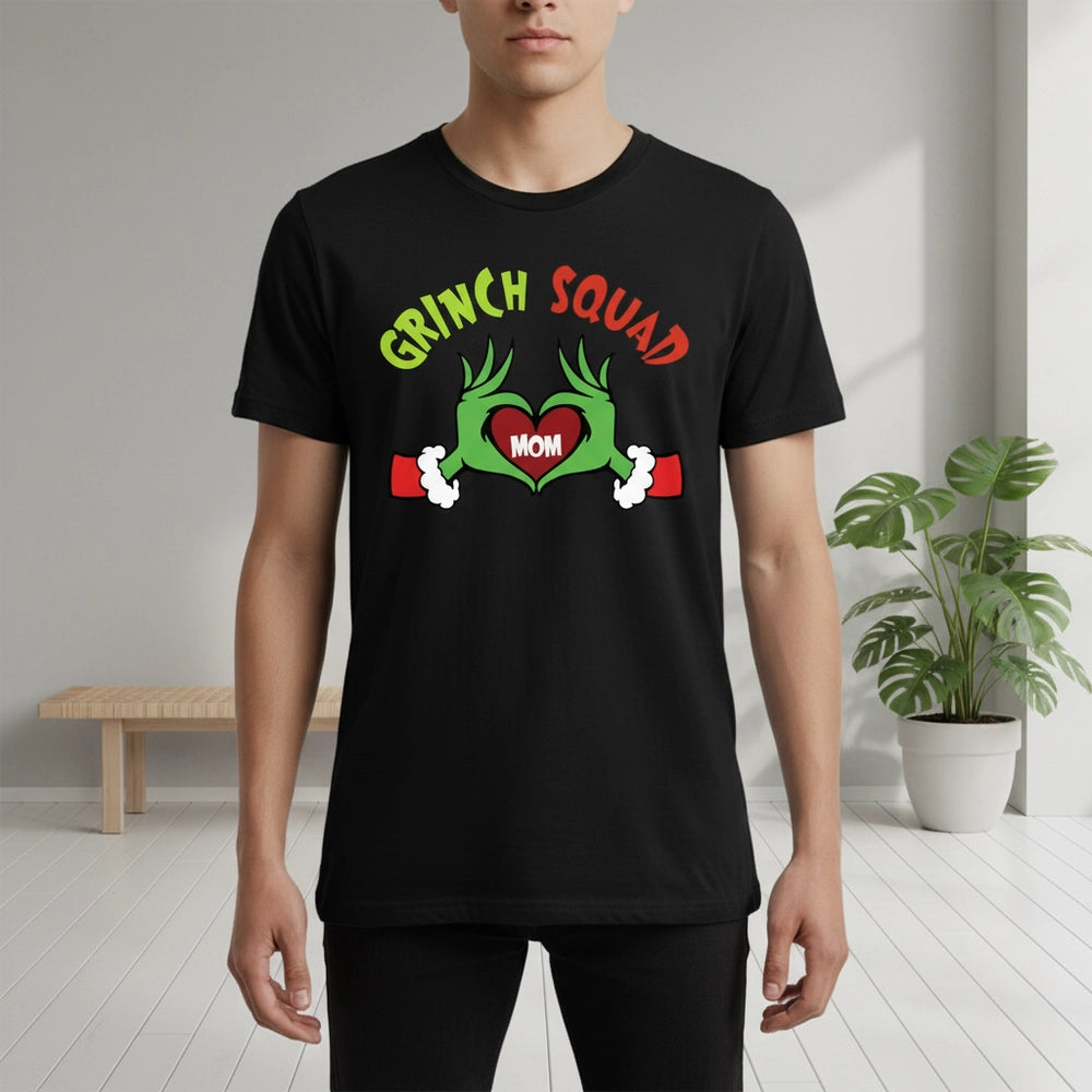 Custom Personalized Grinch Squad T-Shirt with Heart Hands lifestyle photo