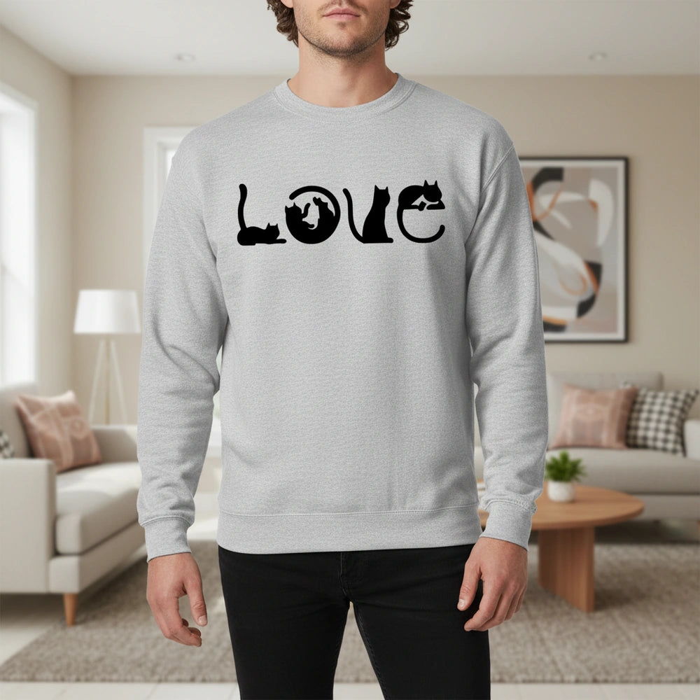 Custom Personalized Hoodie with Cat Love Design lifestyle photo