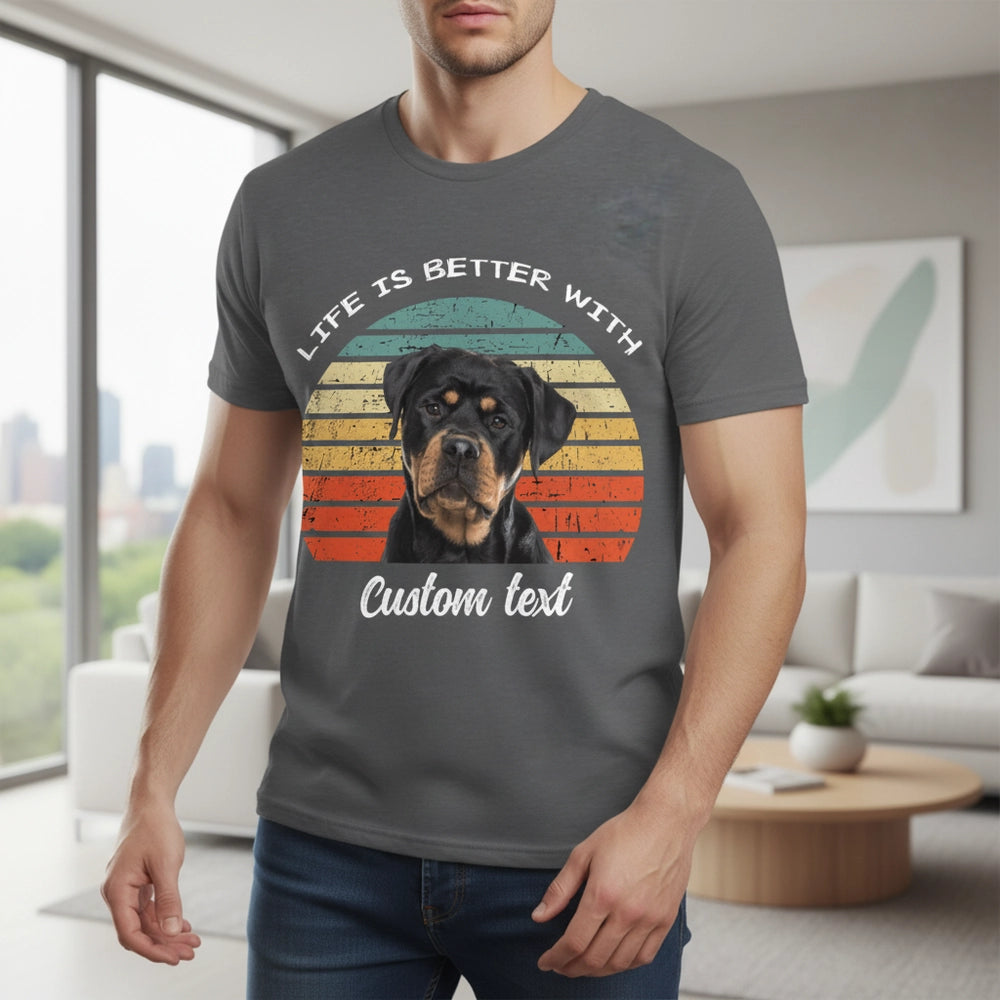 Custom Photo Upload T-Shirt Life Is Better With Retro Sunset lifestyle photo