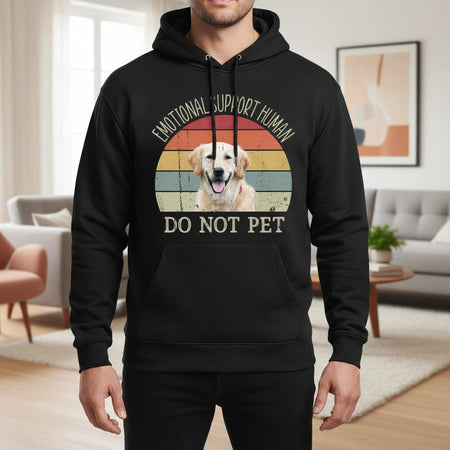 Custom Photo Emotional Support Human Do Not Pet T-Shirt Upload lifestyle photo