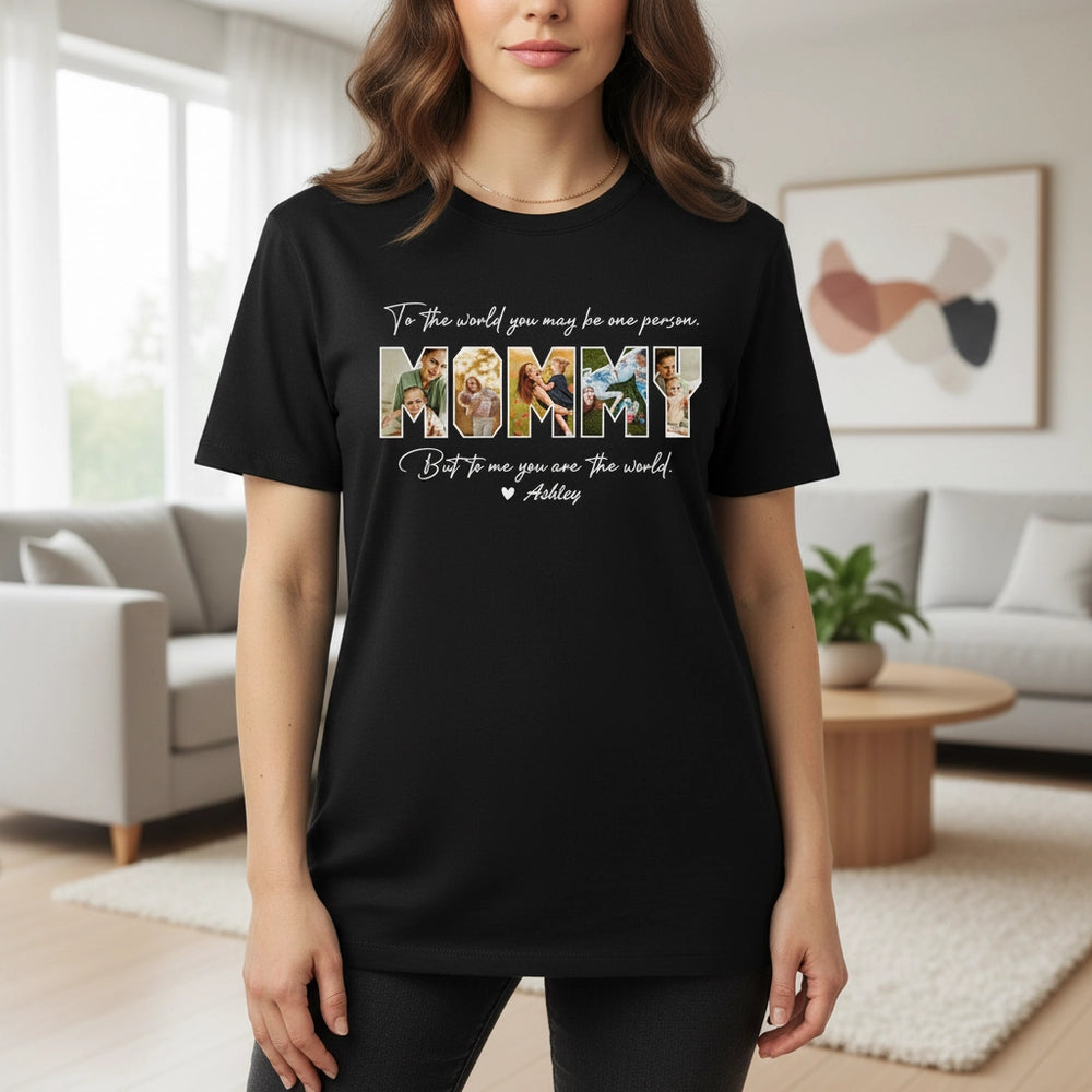 Custom Photo Upload Hoodie featuring Mommy Photo Collage Design lifestyle photo