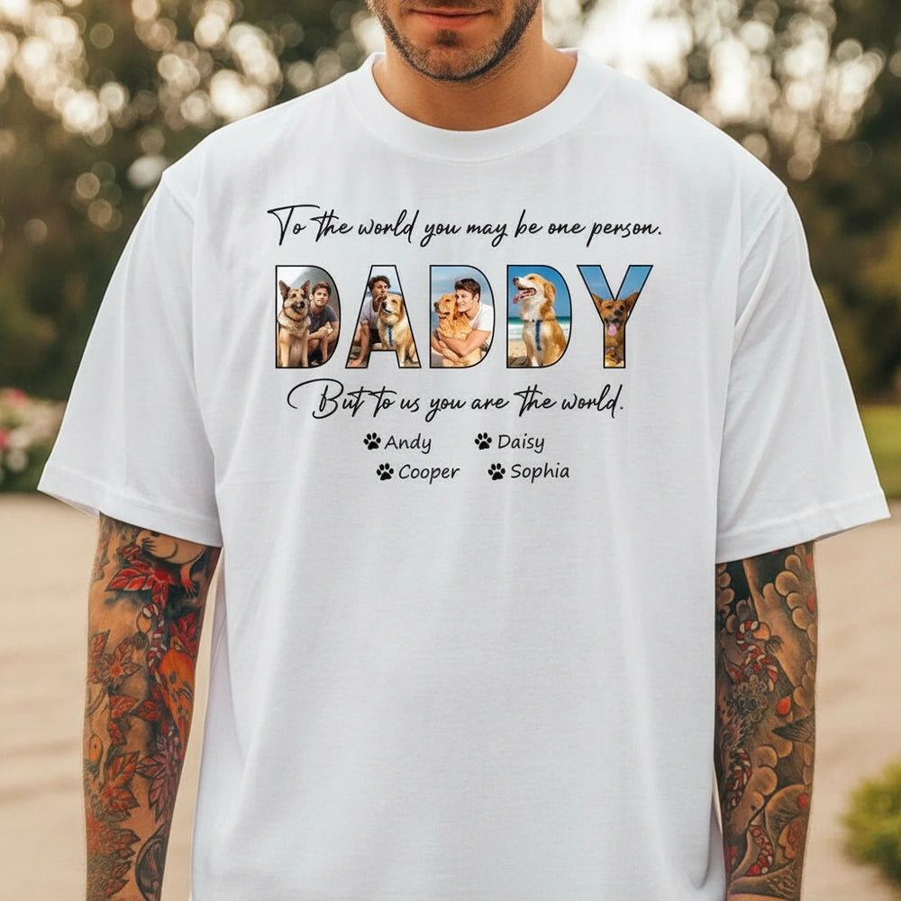 Custom Photo Upload Hoodie To the World You Are the World lifestyle photo