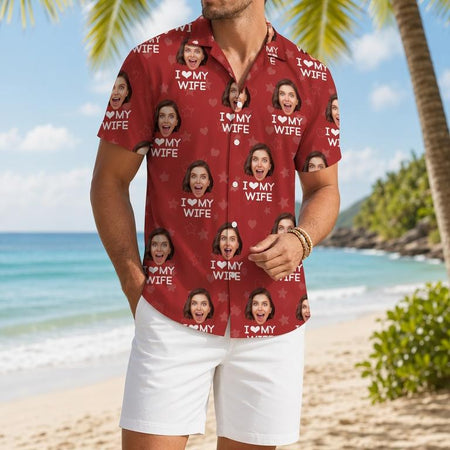 Custom I Love My Girlfriend Hawaiian Shirt — Gift for Him 6WDP3