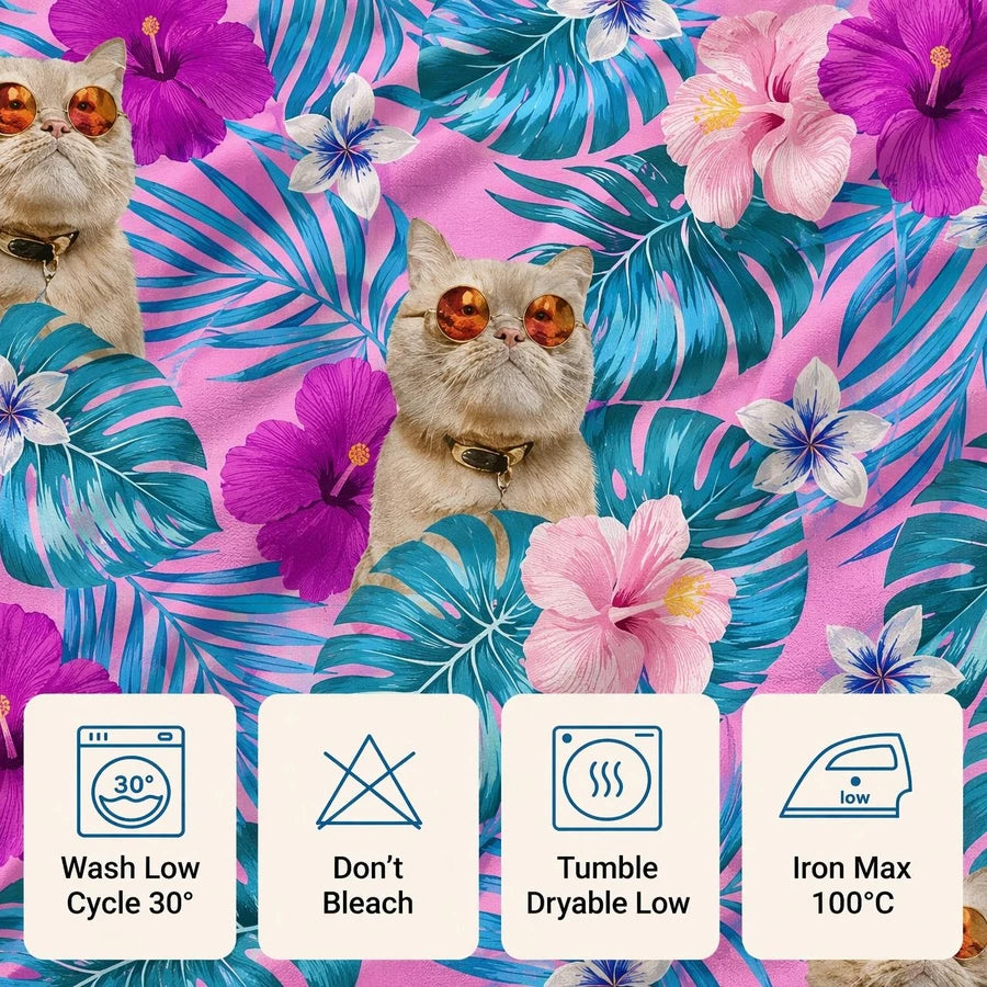 Custom Cat Tropical Hawaiian Shirt — Gift for Cat Lovers QUEBF