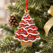 Custom Personalized Acrylic Ornament with Christmas Tree & Star DN2FR