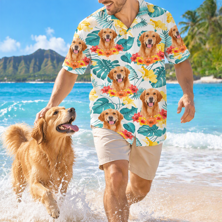 Custom Tropical Dog Hawaiian Shirt — Gift for Dog Lovers PGAV8