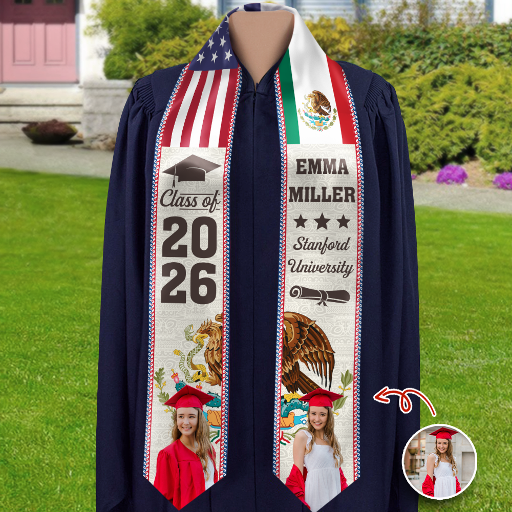 Custom Country Class 2026 Graduatio Graduation Stole — Custom Gift N7Z7Q