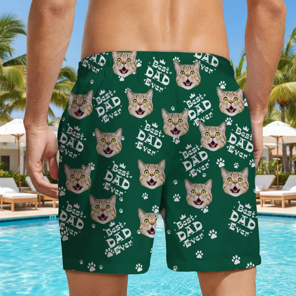 Custom Photo Best Dad Ever Family Beach Short N3STJ