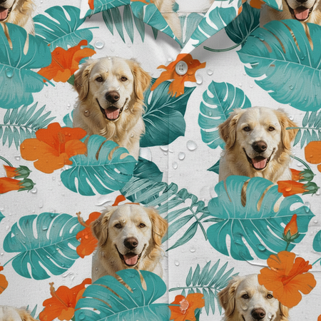 Custom Funny Family Pet Face Dog Cat Hawaiian Shirt — Family Gift AWHTG